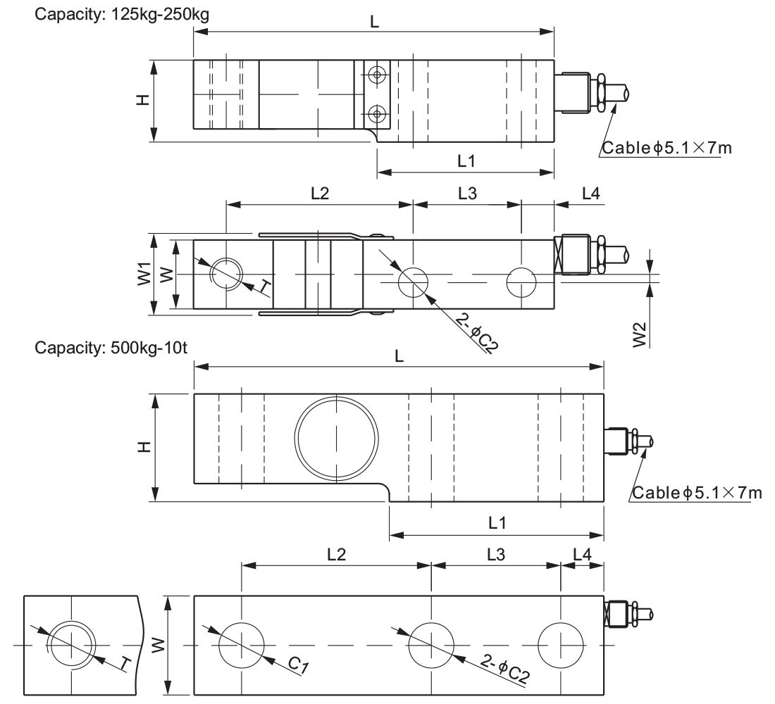 ANYLOAD / 563YHFK / Shear Beam Load Cell - CAS Scale Korea Co., Ltd.