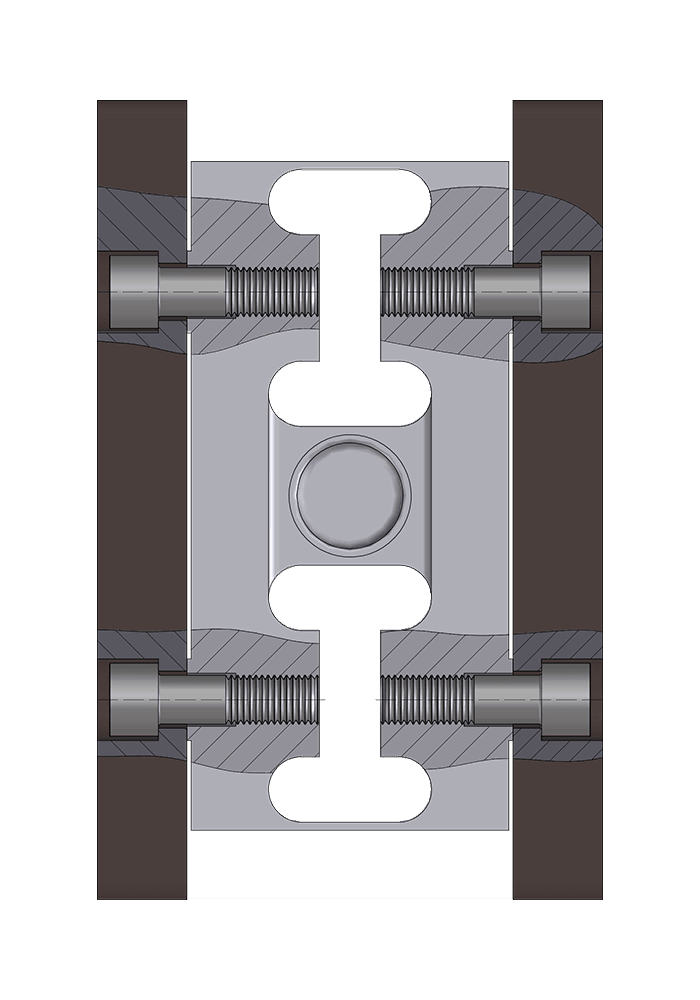 Installation of the K90S shear beam load cell
