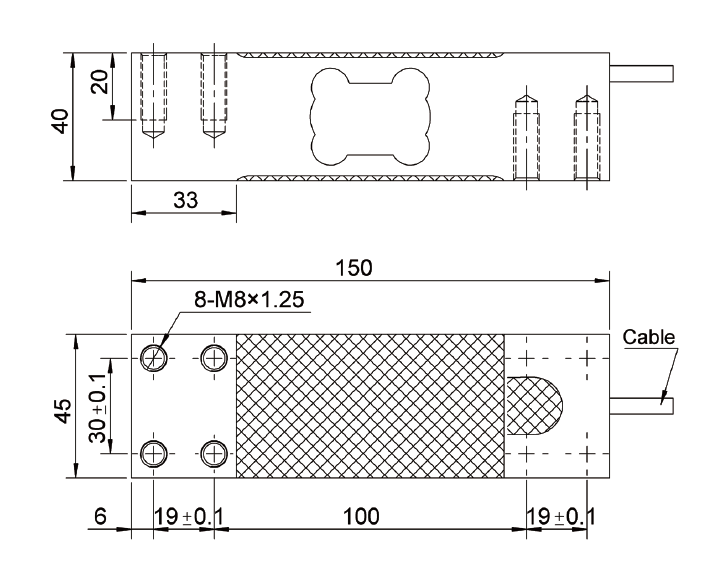 Load Cell SP150F-dimension