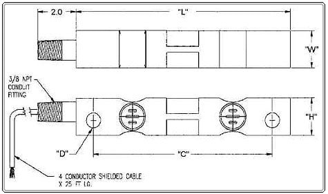 load cell model desx Dimensions