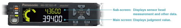 Easy-to-understand 2-line digital display