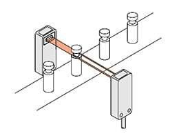 Safe red LED beam